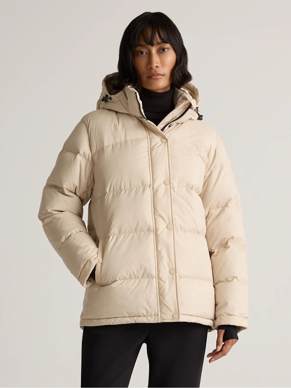 Responsible Down Puffer Jacket Oatmilk